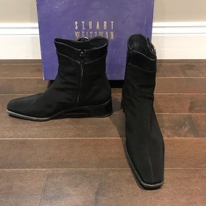 Stuart Weitzman black Gore-Tex fabric boots